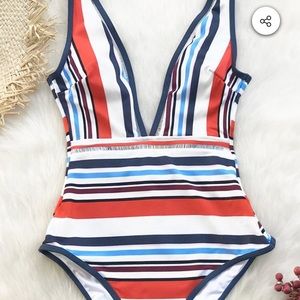 Cupshe striped swimsuit